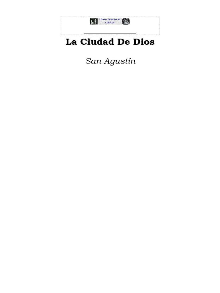 Microsoft word la ciudad de dios doc 1 199 pdf agust n de