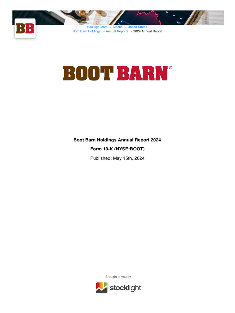 Boot Barn 2023 Annual Report Summary | PDF | E Commerce | Retail
