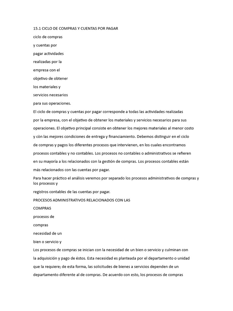 1 Ciclo de Compras y Cuentas Por Pagar | PDF | Contabilidad | Business