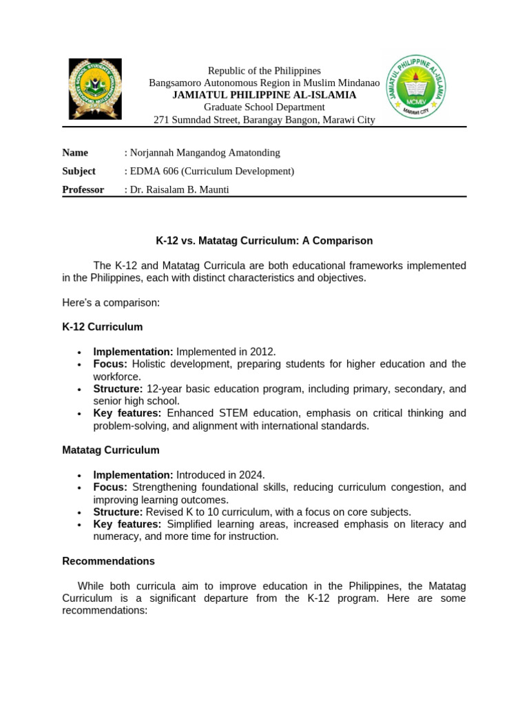 Assignment in CD | PDF | Curriculum | Learning