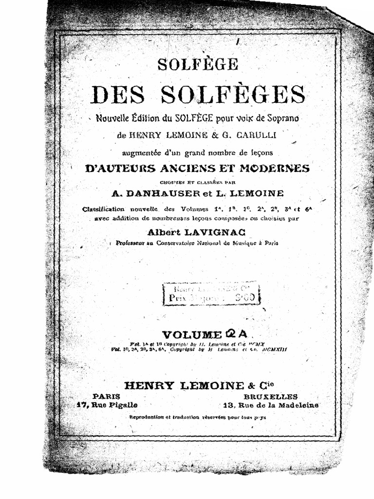 Solfege Des Solfeges 2A | PDF
