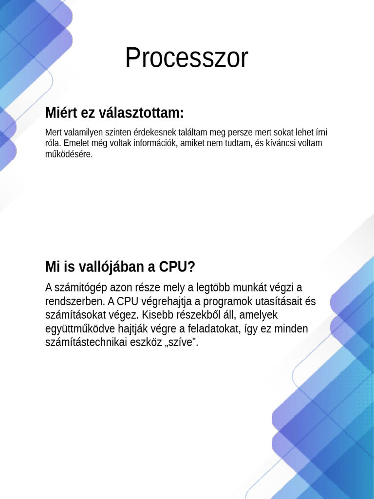 Processzor | PDF
