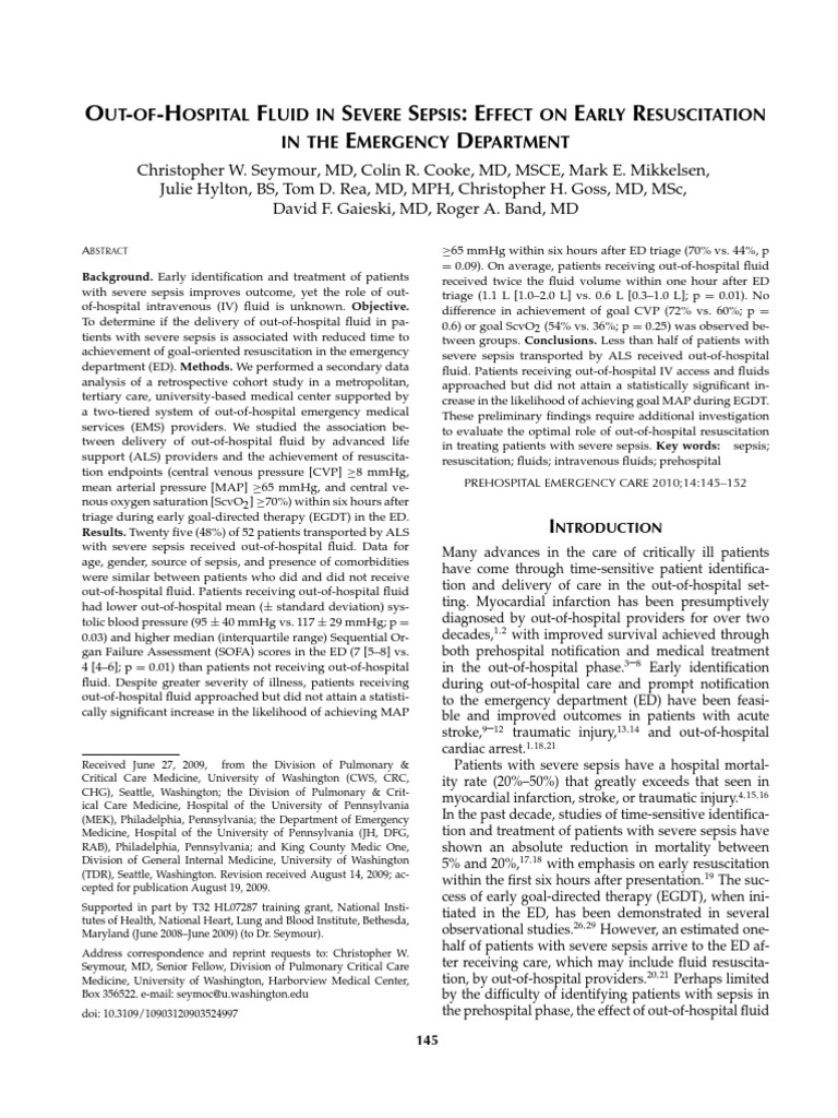 Cinahl 1 | PDF | Sepsis | Blood Pressure