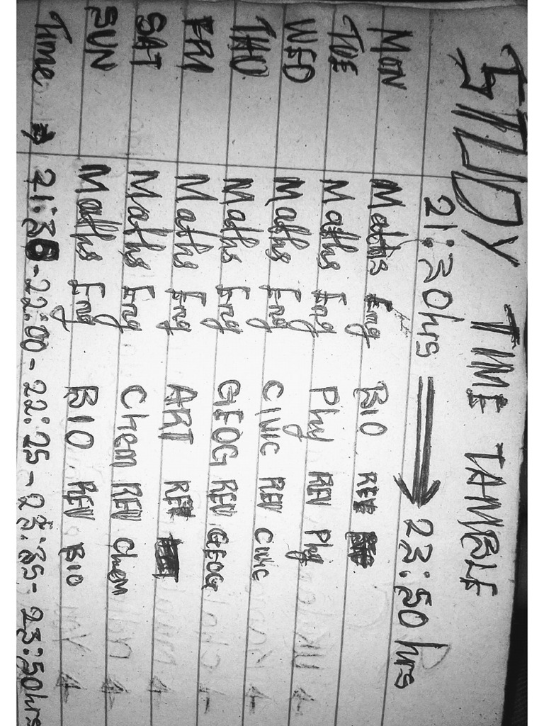 study-time-table-pdf