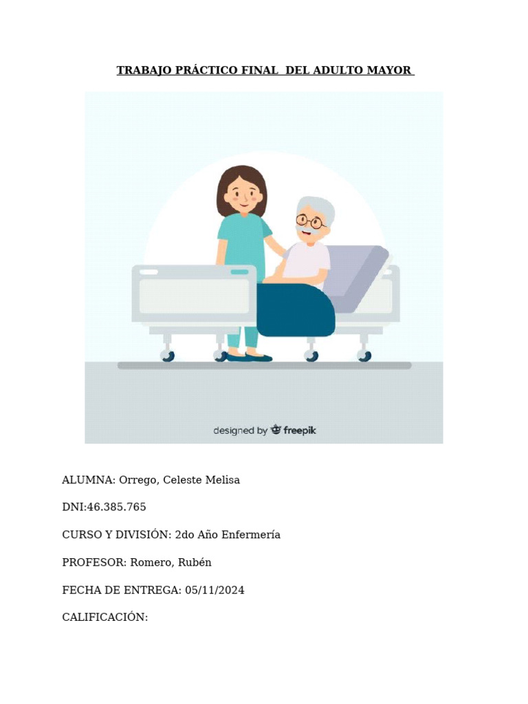 Cuidados de Enfermería en Adultos Mayores | PDF | Herida | Sangre