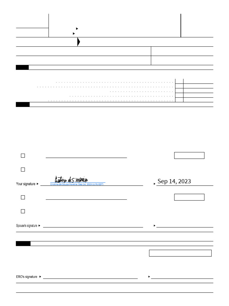 Cristina D Moreira 2022 - Form 8879 | PDF | Internal Revenue Service ...