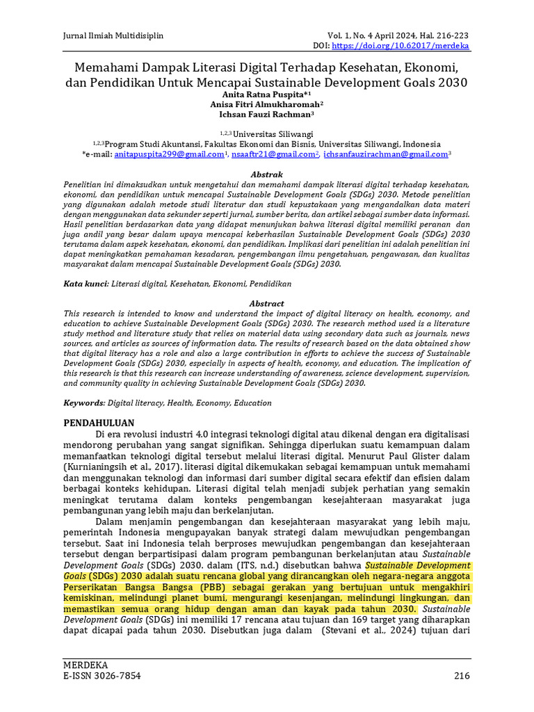 Literasi digital dan keberlanjutan lingkungan