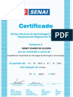 Certificado Senai