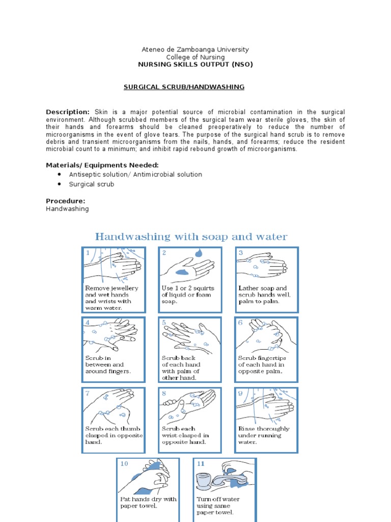Surgical Hand Wash Hand Washing Surgery