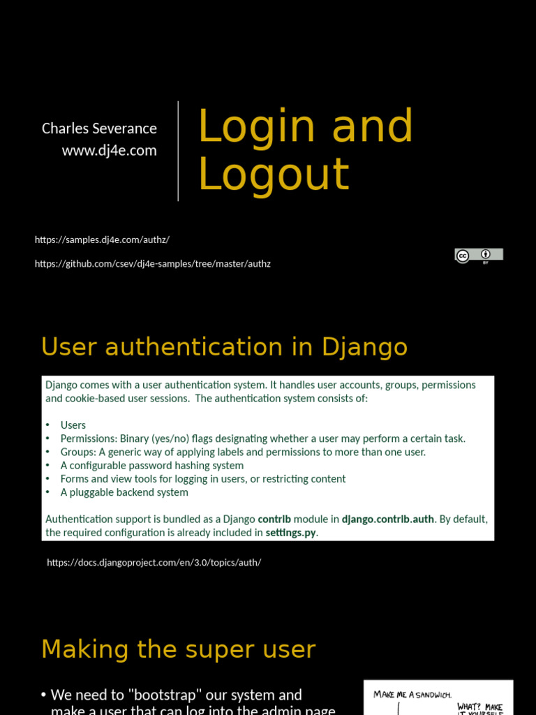 Django User Authentication Overview | PDF | Login | Superuser
