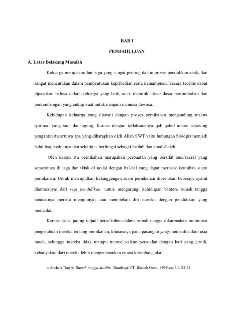 Skripsi Pernikahan Dini