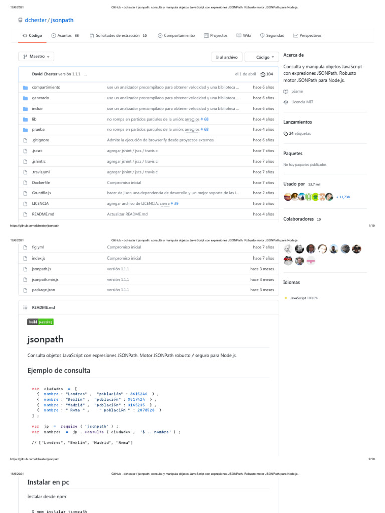 Motor JSONPath para JavaScript en Node.js | PDF | Script Java ...