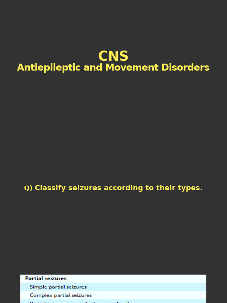 Classification of Antiepileptic Drugs | PDF | Disorders Causing ...