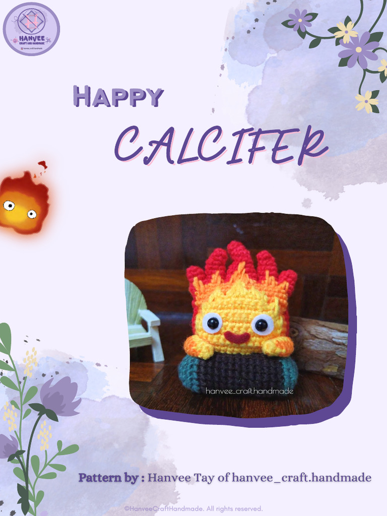 Happy Calcifer Crochet Pattern | PDF | Crochet | Crafts