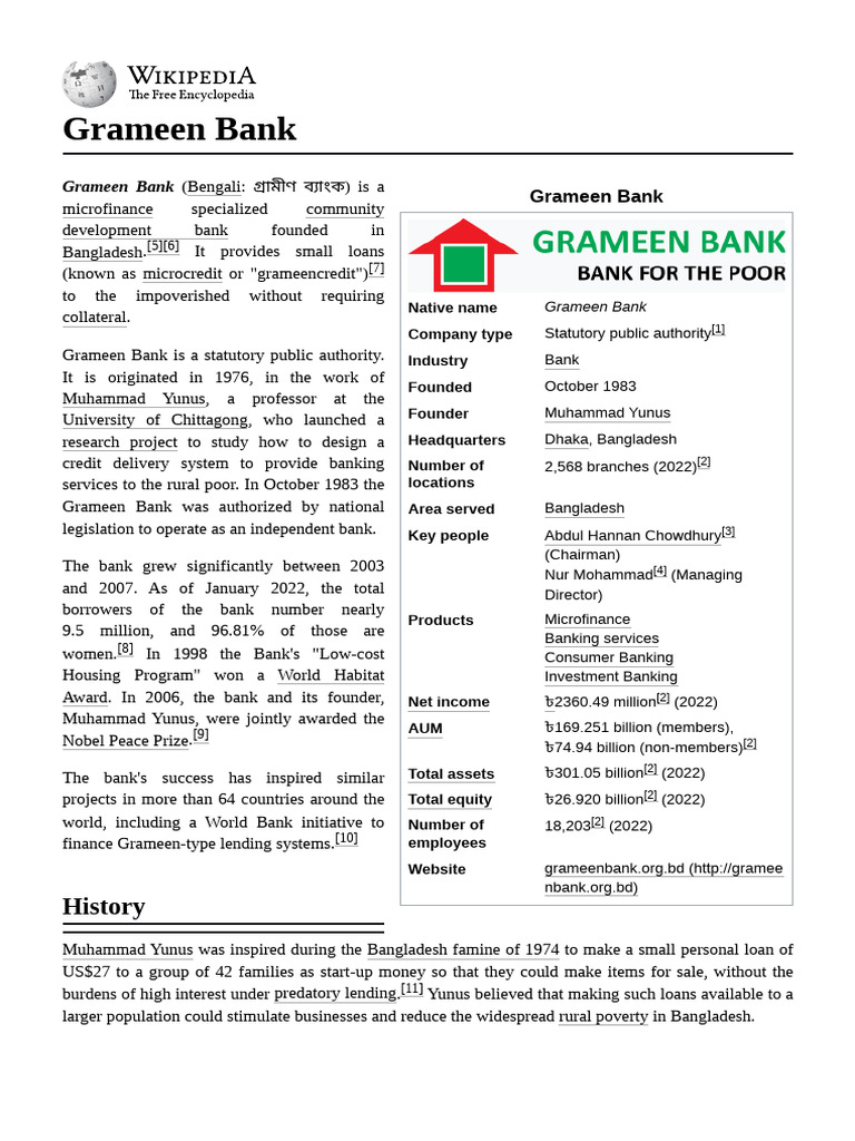 Grameen Bank Pdf Grameen Bank Microcredit