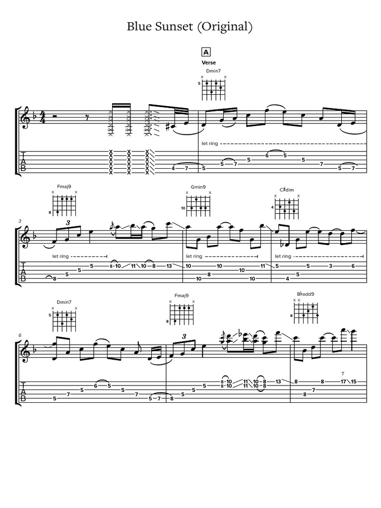 blue sunset (tabs) | PDF