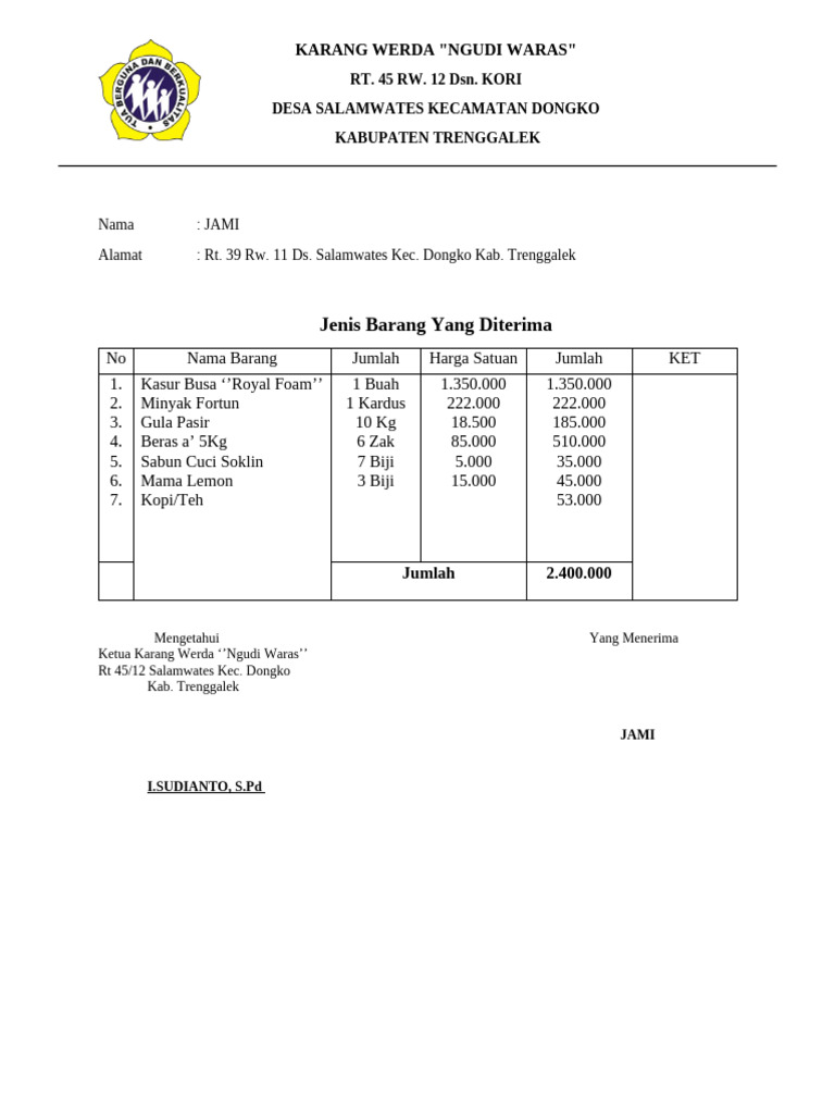 KARANG WERDA BARUU | PDF