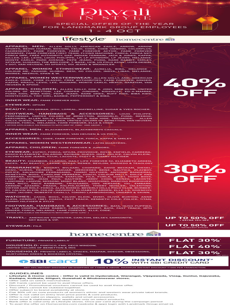 Landmark Group Employee Special Offers | PDF | Brand Management | Brand
