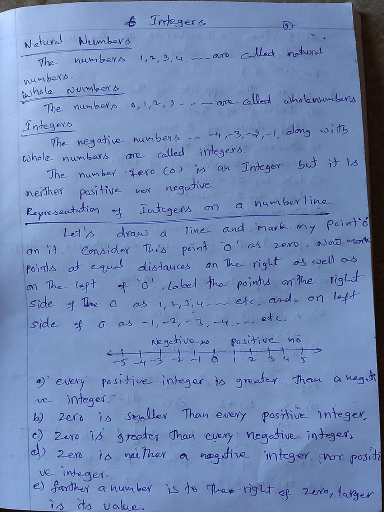 6th Integers | PDF