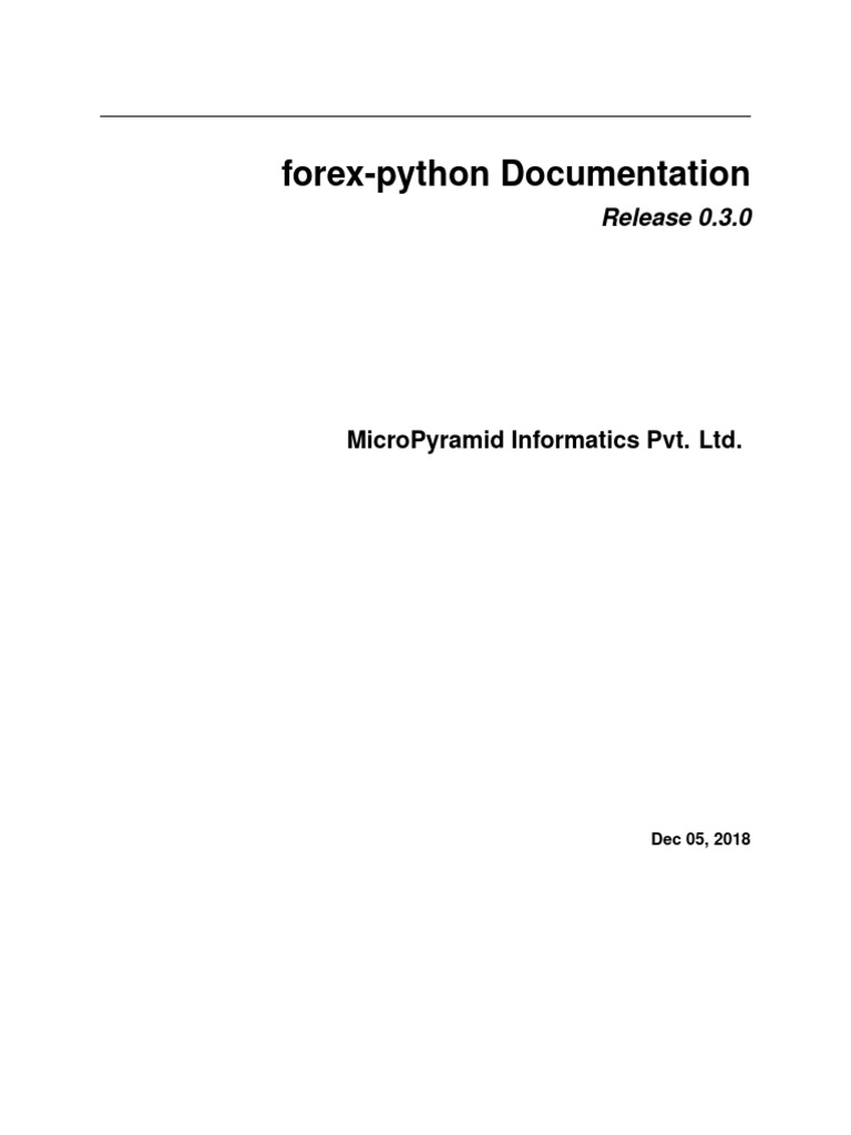 Forex-Python API Documentation | PDF | Euro | Foreign Exchange Market
