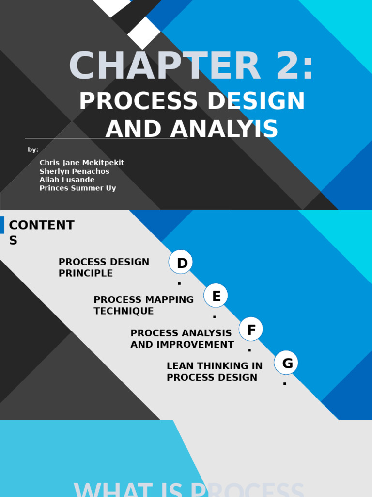 Process Design and Analysis Guide | PDF | Lean Manufacturing | Six Sigma