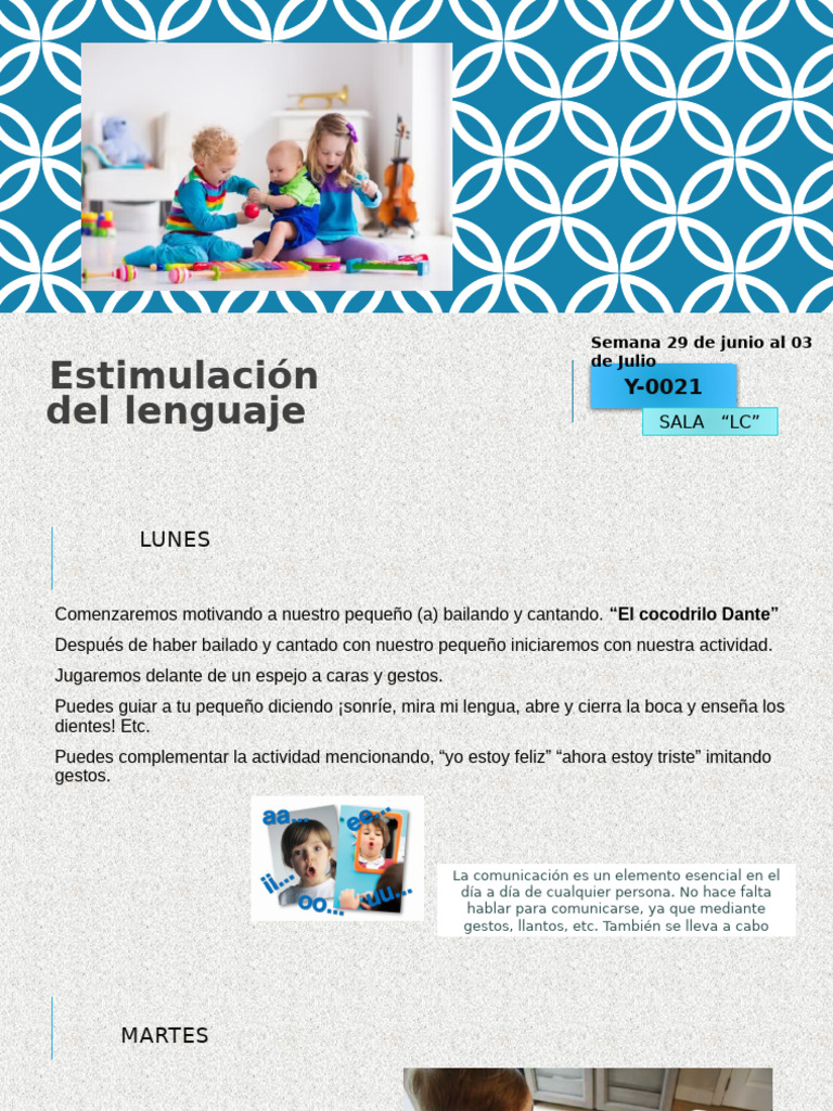 Actividades Semanales para Estimular el Lenguaje | PDF