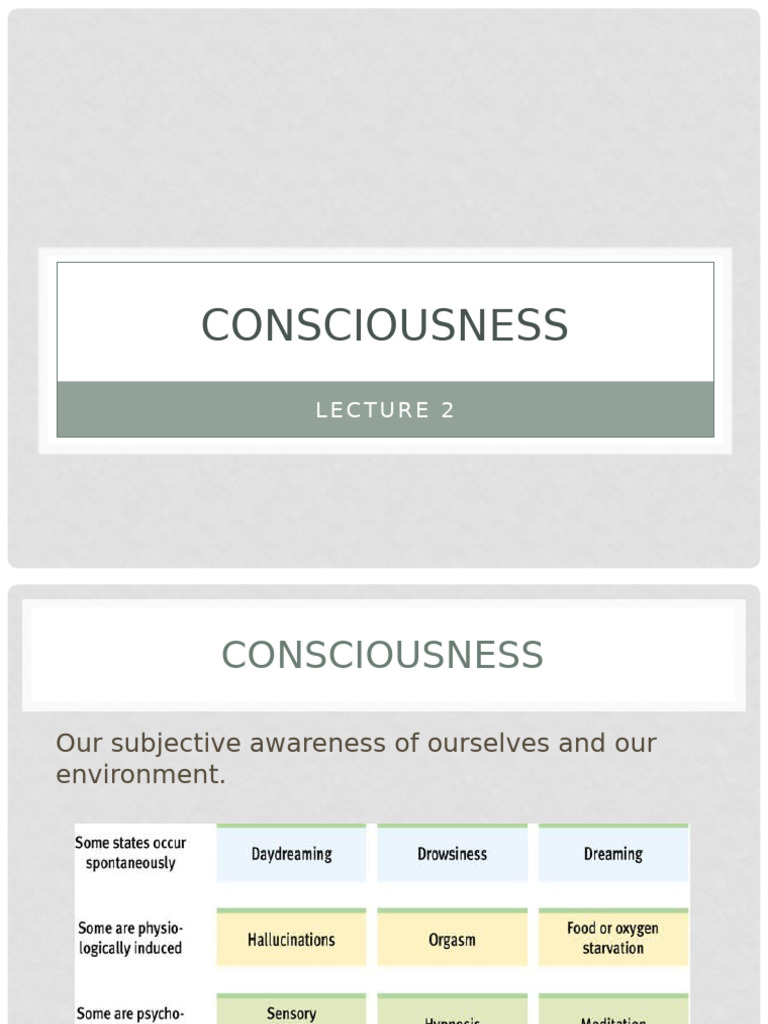 Understanding Consciousness and Attention | PDF | Attention | Consciousness