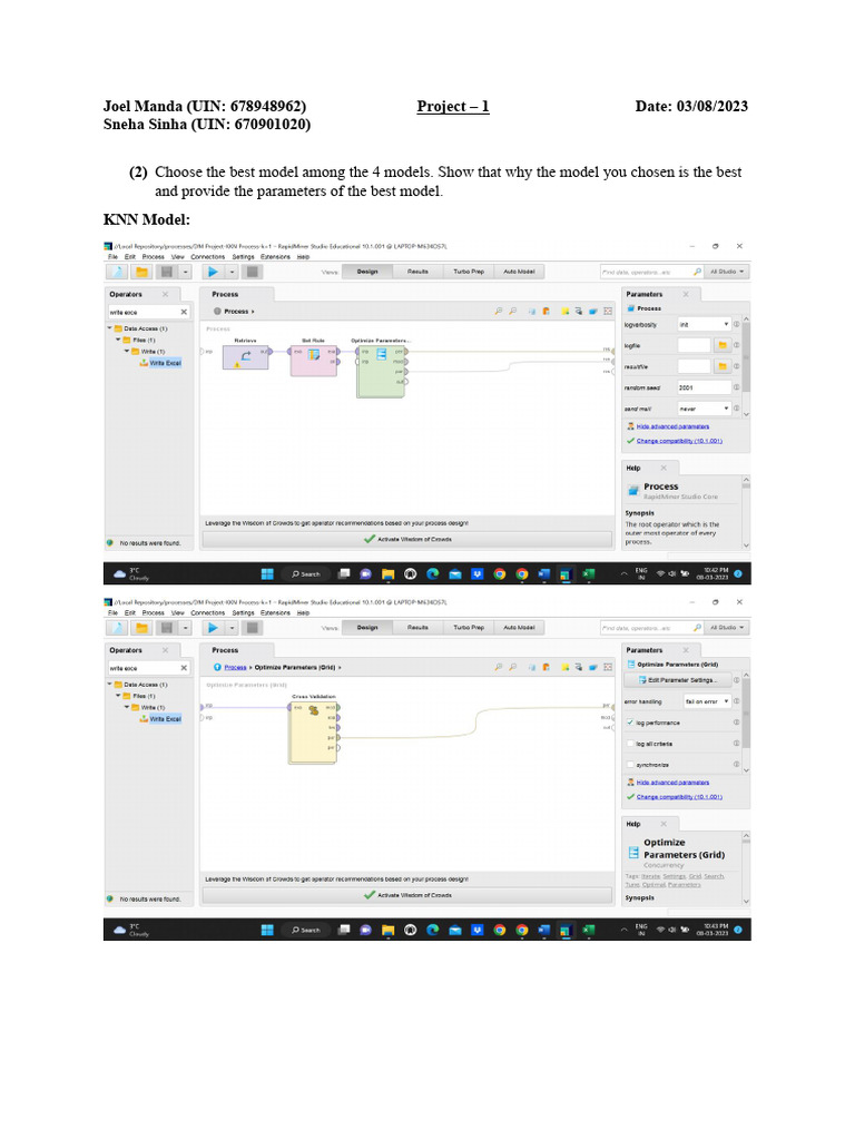 KNN Model Selection and Classification Output | PDF