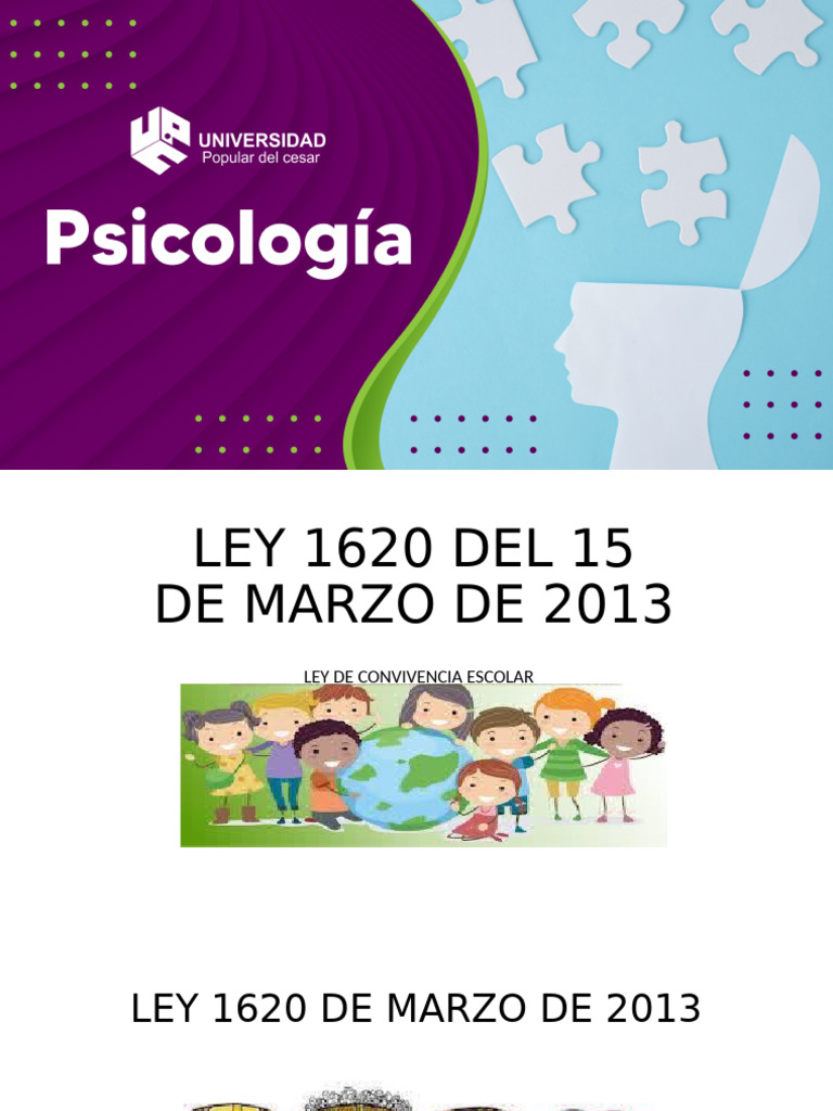 Ley 1620 de 2013: Convivencia Escolar | PDF | Acoso cibernético
