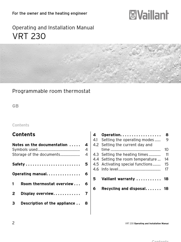 Operating and Installation Manual: For The Owner and The Heating ...