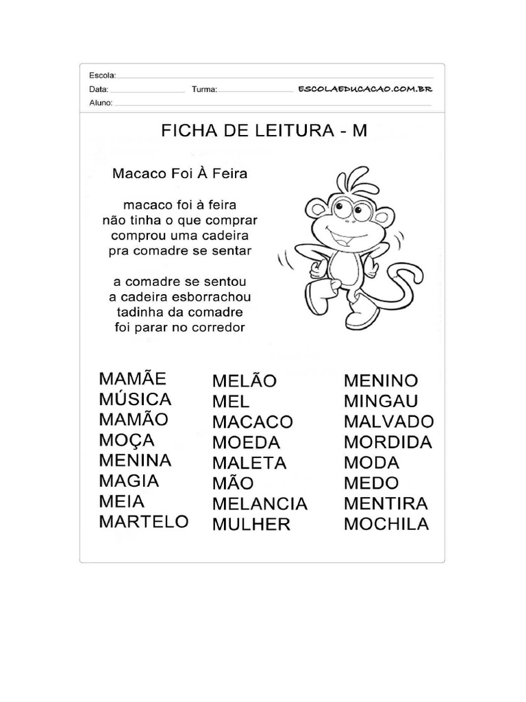 Ficha de Leituras m e l | PDF