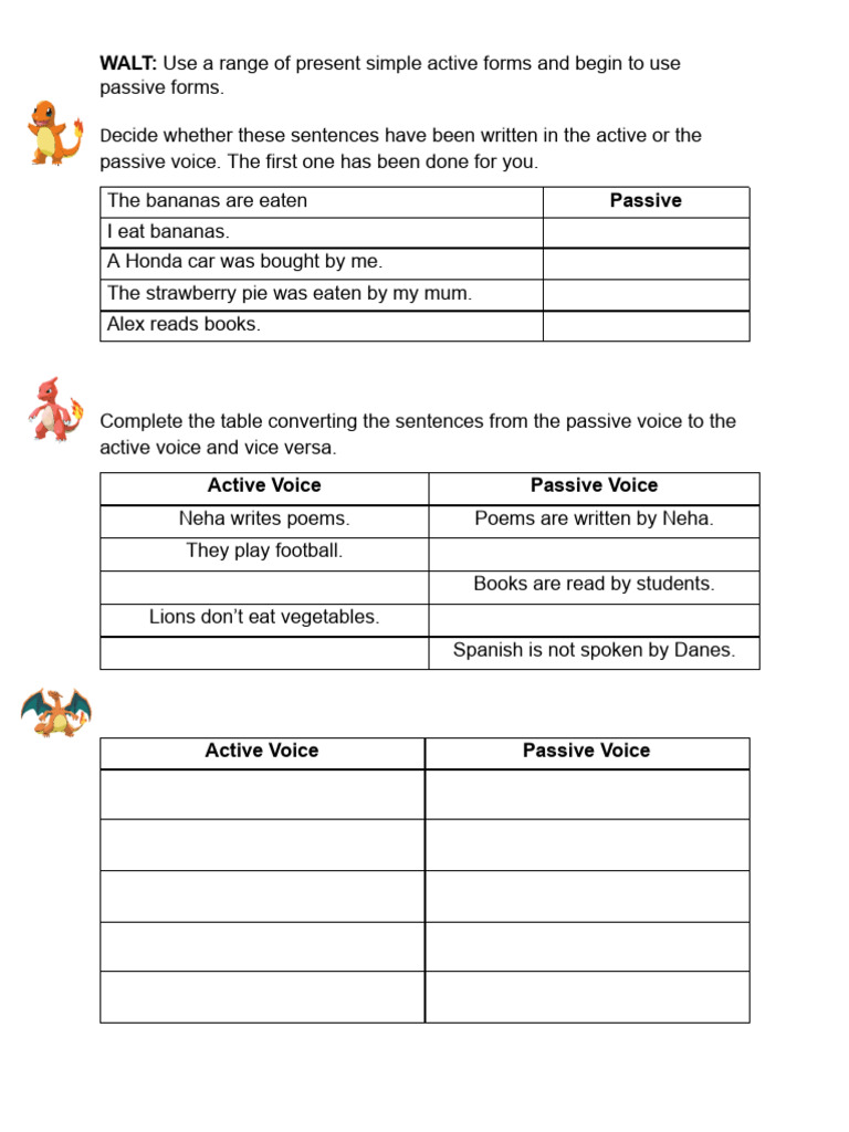 6ug.03 - Use A Range of Present Simple Active Forms and Begin To Use ...