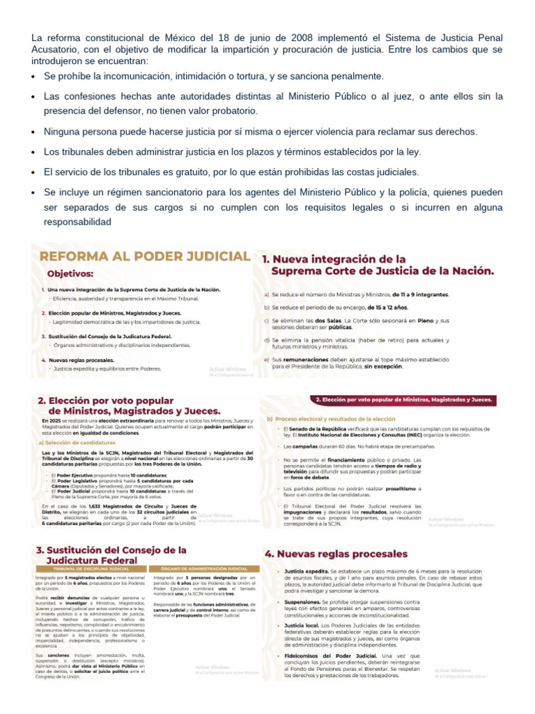 Reforma del Sistema de Justicia Penal en México | PDF