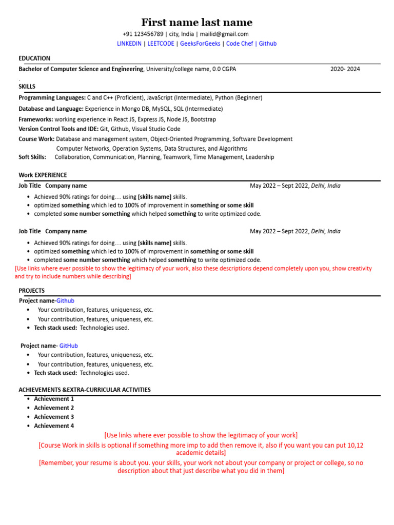 Resume Template | PDF | Databases | Computing
