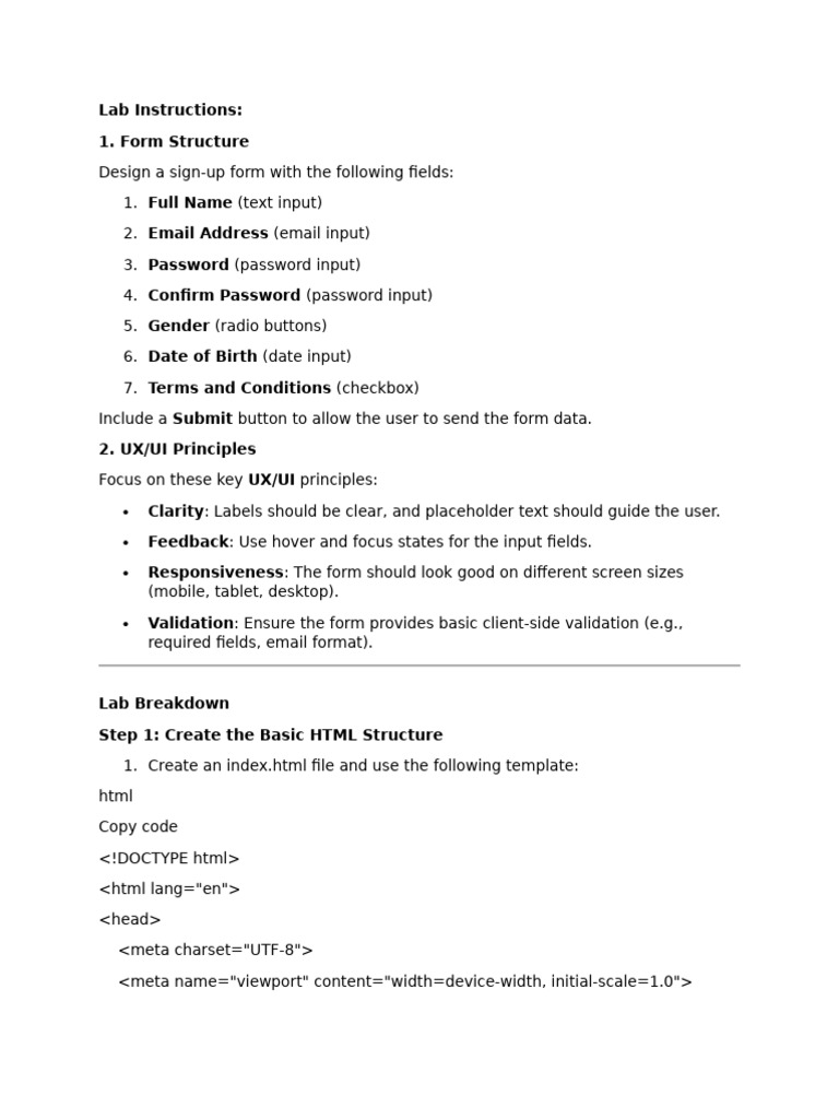 HCI-Lab-4-SIgn-up-page | PDF | Computing | Design