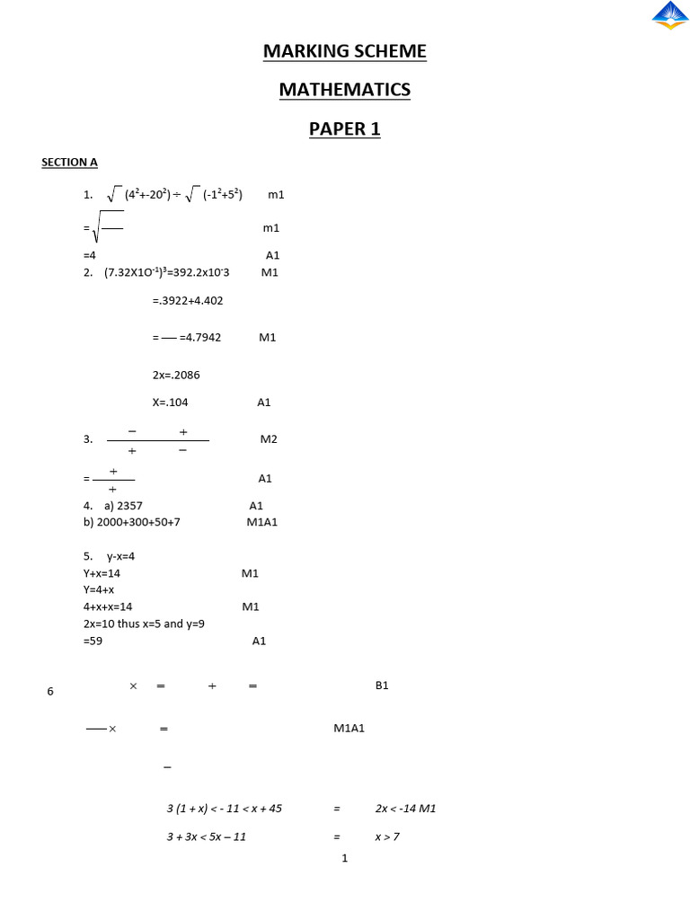 Maths Pp1 Ms Pdf