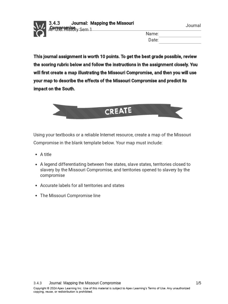 Mapping the Missouri Compromise | PDF | Slavery