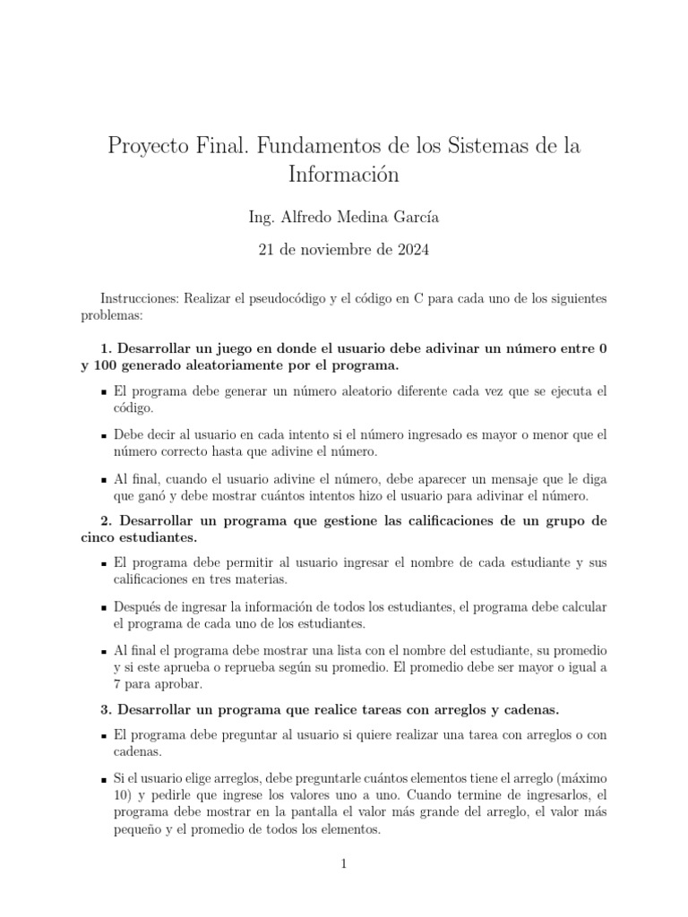 Proyecto Final | PDF | Informática | Ingeniería de software
