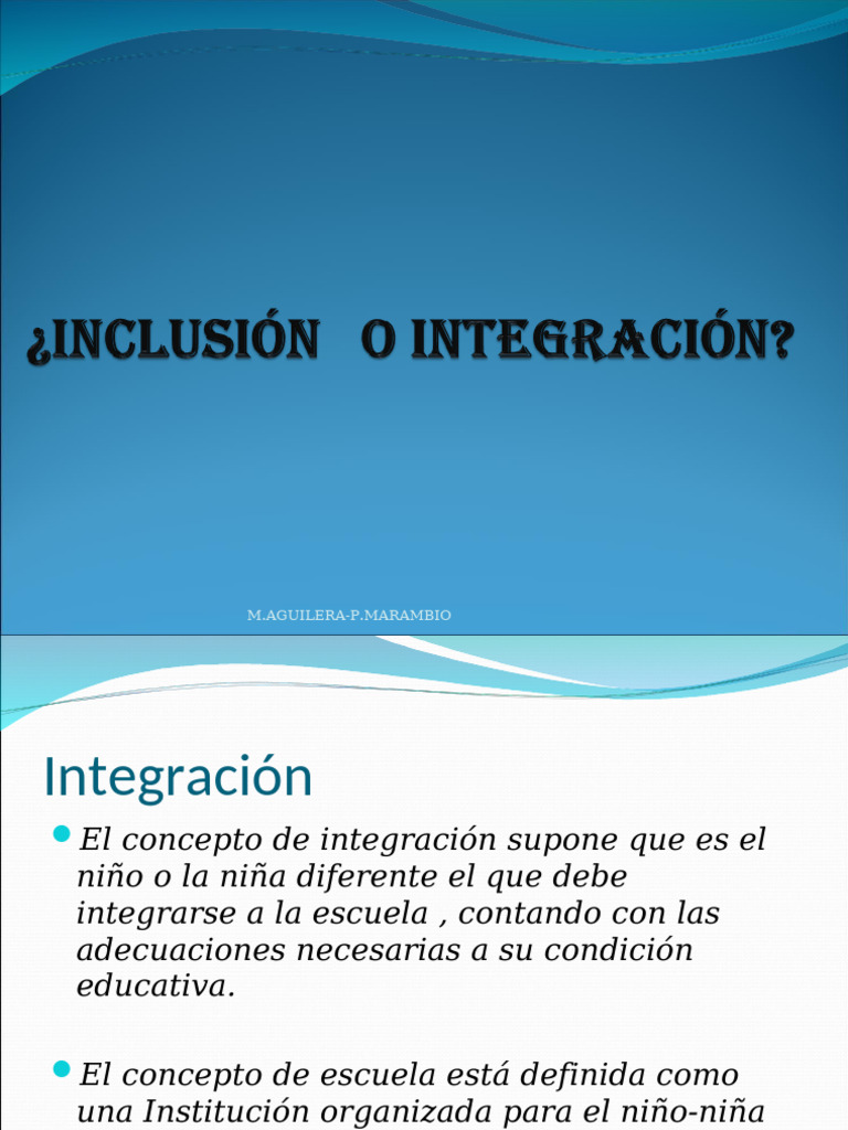 SEMINARIO TEMA Inclusión | PDF | Inclusión (Educación)