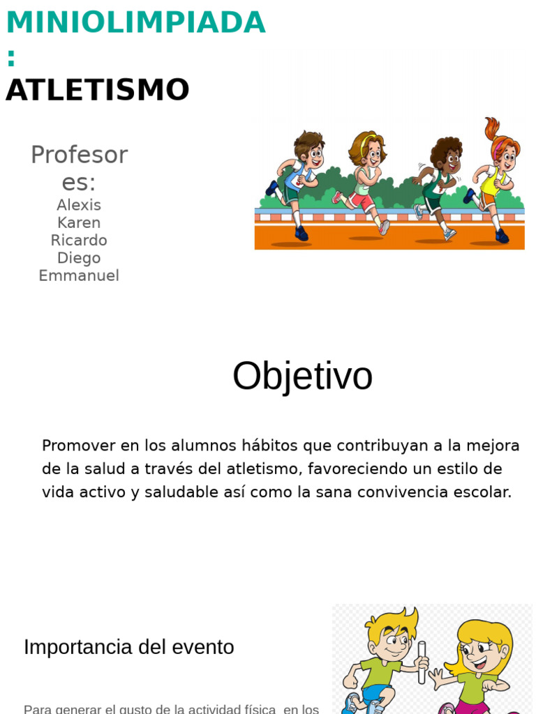 Miniolimpiada de Atletismo Escolar 2023 | PDF | Deporte del atletismo