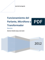 Funcionamiento Del Parlante, Mocrófono, Parlante