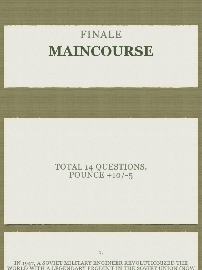 Main Course | PDF