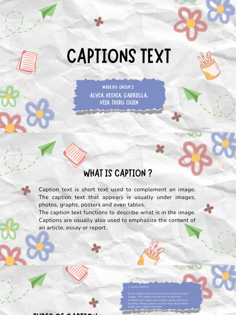 Types and Criteria of Captions | PDF | Social Media | Popular Culture ...