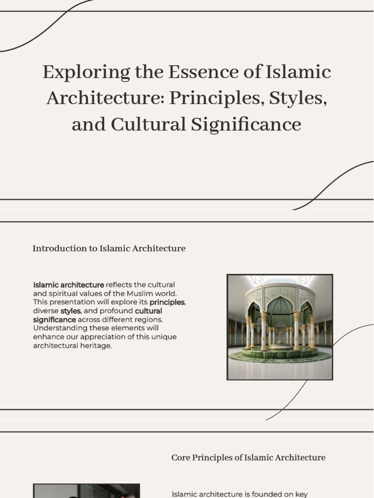 Slidesgo Exploring The Essence of Islamic Architecture Principles ...