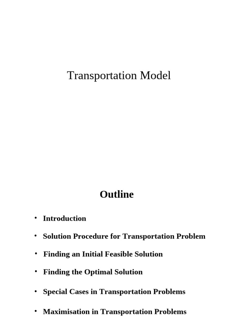 Transportation Problem Optimization Guide | PDF | Computational Science ...