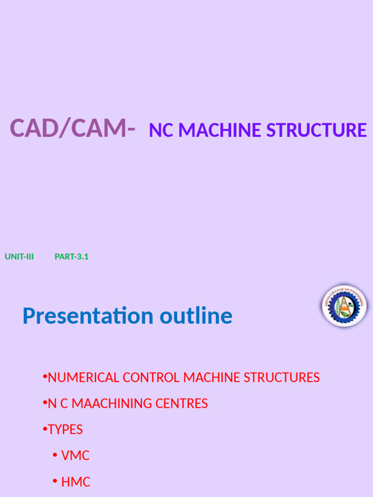 3.2.NUMERICAL CONTROL STRUCTURE & MACHINING CENTRES | PDF