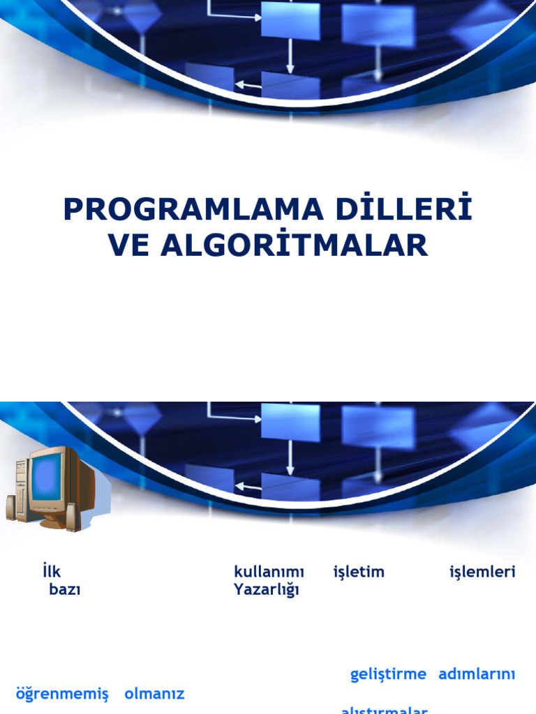Sunum2 Programlama Ve Algoritmalar Yeni Ogr 2 | PDF