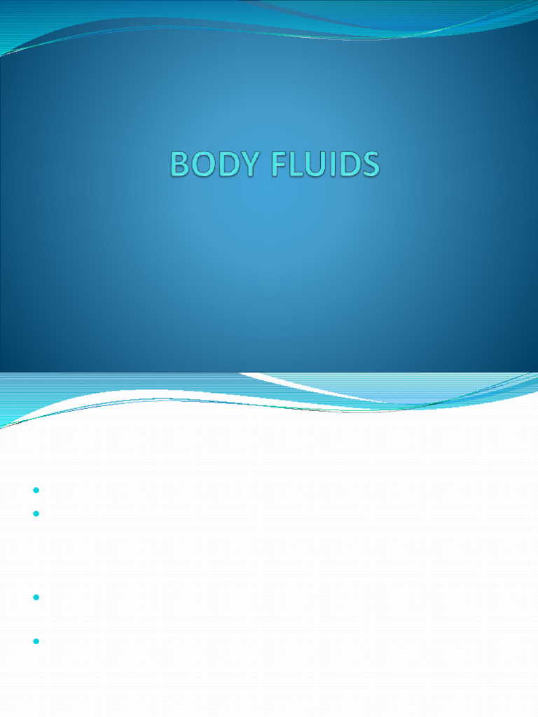 Transudate and Exudate | PDF