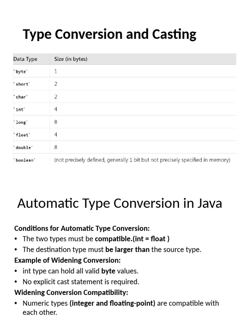 Type Conversion and Casting | PDF | Data Type | Integer (Computer Science)