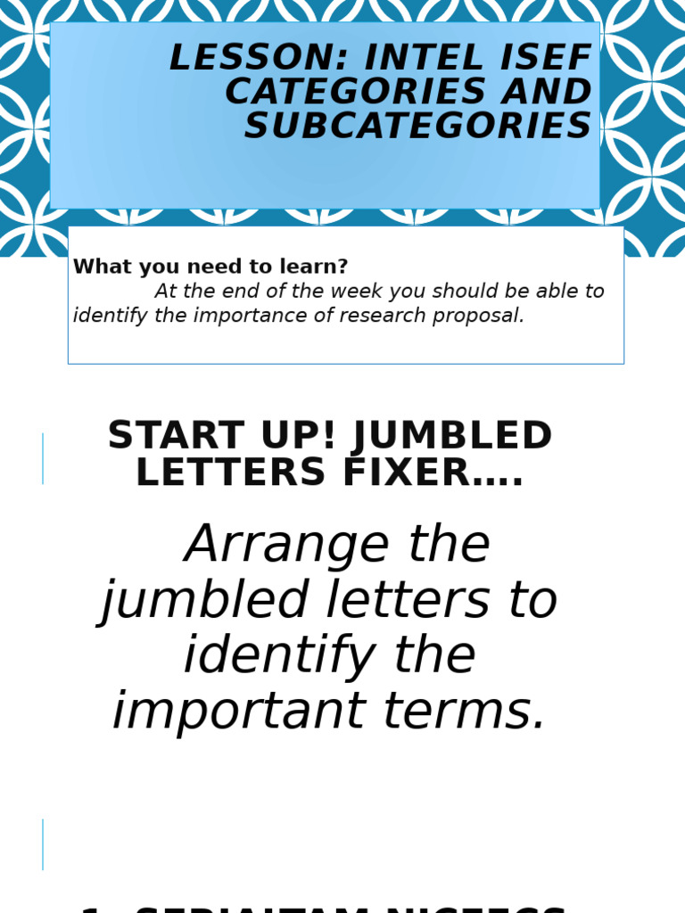 Intel Isef Categories And Subcategories Pdf Cell Biology Biochemistry